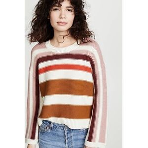 Madewell Valleyscape Pullover Striped Sweater in size Medium